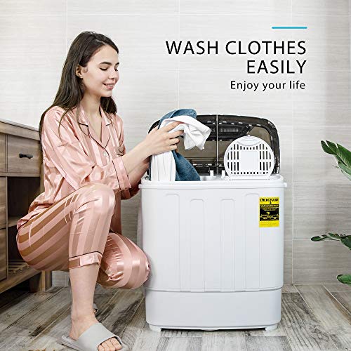 VIVOHOME Electric Portable 2 in 1 Twin Tub Mini Laundry Washer and Spin