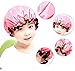 NKTM Girls Toddler Shower Cap, 2-Pack Cute Pink Shower Caps for Kids