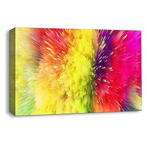 for Living Room Bedroom Home Artwork Paintings Colorful Energy Wave