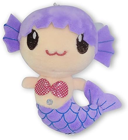 4.5" Purple Little Mermaid Keychain Baby Girl Cute Doll Stuffed Animal Soft Plush Toy New