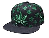 Marijuana KUSH Pot Leaf Weed Cannabis Embroidered Flat Bill Snapback
