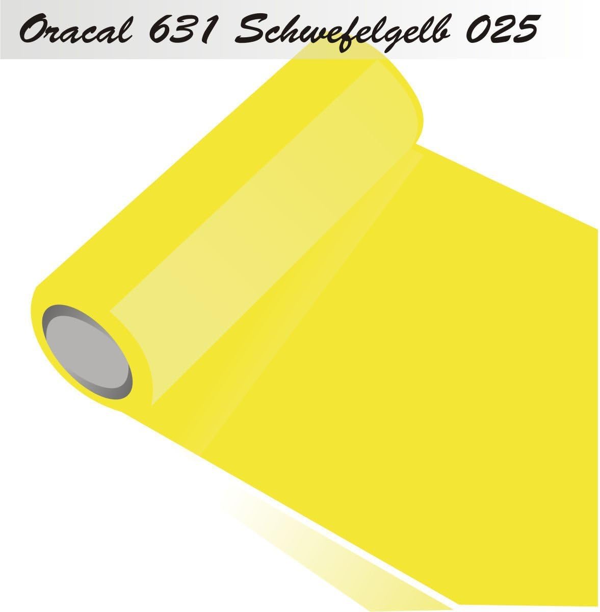 Oracal 631 - Orafol matt - plotter - for kitchen cabinets and decorative sheet 10m (meter) roll - 31,5 cm height - 25 - Sulphur Yellow