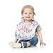 Bumkins Bibs for Girl or Boy, SuperBib Baby and Toddler for 6-24 Months, Essential Must Have for Eating, Feeding, Baby Led Weaning Supplies, Mess Saving Catch Food, Fabric 3-pk Wild and Free