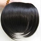 Clip in bang fringe color black - 100% human hair