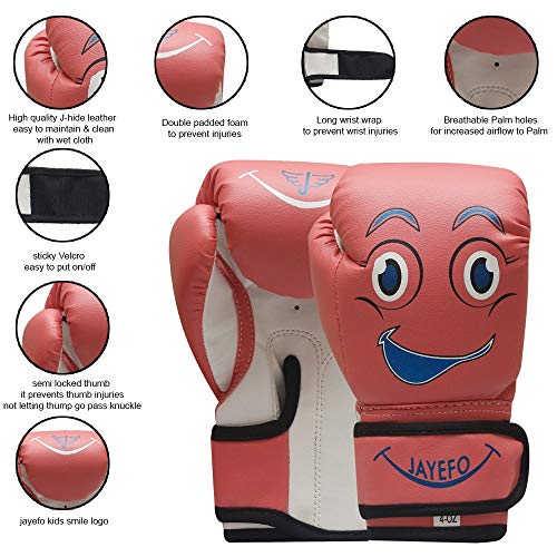 Jayefo Boxing Gloves for Kids & Children Youth Boxing Gloves for