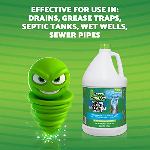 Green Gobbler Enzyme Drain Cleaner Controls Foul Odors & Breaks Down