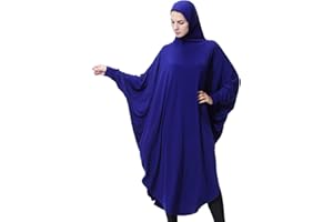 khalat Women's One-Piece Muslim Abaya Dress Large Overhead Prayer Ramadan Long Hijab Dress