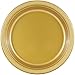 JAM PAPER Round Plastic Party Plates - Small - 7 inch - Gold - 20/Pack