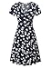 MSBASIC Floral Dress, Women Short Sleeve Aline Deep V Neck Casual Cocktail Midi Dress Small Floral-2
