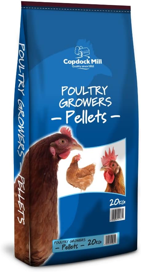 Copdock Mill Poultry Growers Pellets 20kg Chicken Feed 6 Weeks+ High Protein
