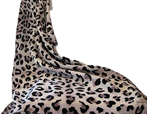 100% Silk Leopard Print Scarf. Spot, Size, Shape & Pattern Rivals Best Designer Animal Print Scarfs You'll Find. Special Scarves for Bachelorette Party or Cougar Birthday Gift