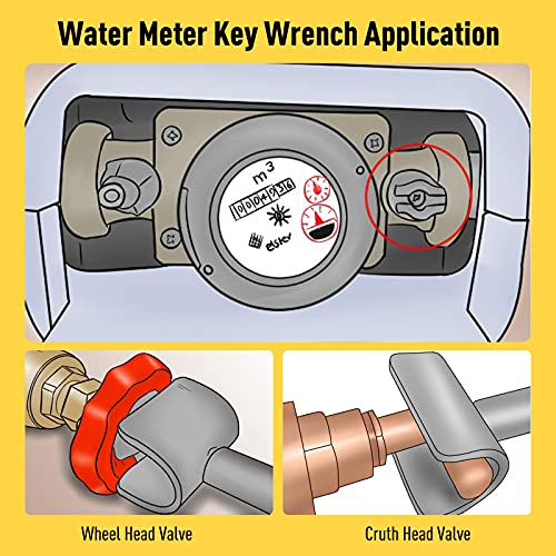 Water Meter Key Wrench 12 Inch Reinforced Steel Curb Box Main Water