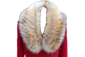 LDFWAY Faux Fur Collar Scarf Hood Collar Shawl Stole Neck Warmer for Winter Coat