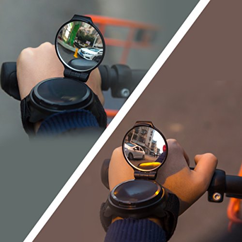 Bicycle Rear View Mirror Wrist,JOOKKI Wrist Band Bike Rear View Mirror 360 Degree Adjustable Cycling mirrors for Cyclists