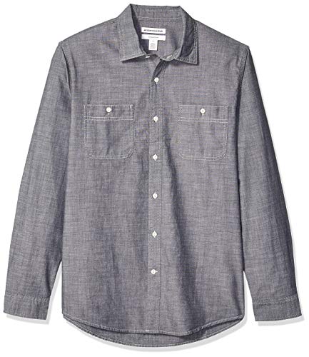Amazon Essentials Men's Slim-Fit Long-Sleeve Chambray Shirt - Image 7