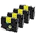 Oozmas Compatible Label Tape Replacement for TZE-641 Black on Yellow 18mm TZ641 TZe Tape 3/4 