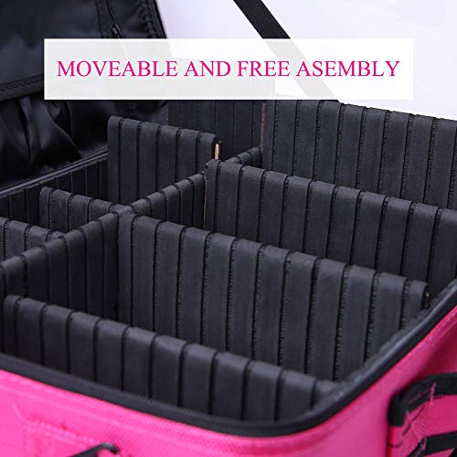 image for Docolor Makeup Train Case Multi Functional Professional Portable Makeu