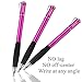 MEKO [2Pcs] [2nd Gen] Universal Disc Stylus Pens, [2 in 1 Precision Series] for iPhone X/8/8plus iPad/iPad Pro/iPad Mini and All Capacitive Touch Screens Bundle with 6 Replacement Tips(Black/Pink)