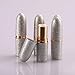 Coobbar 5pcs Silver Bullet Shape Empty Refillable Bottle Lip Gloss Tube Lip Balm Bottle Container Rotating Lipstick Holder Mini Sample Bottle