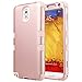 ULAK Galaxy Note 3 Case, Note 3 Case Knox Armor 3 in 1 PC+Silicone Hybrid Dust Scratch Resistance Anti-Slip Cover for Samsung Galaxy Note 3,Note III,N9000,N9005,Rose Gold