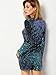 ROMWE Women's Long Sleeve V Neck Sequin Bodycon Party Romper Dress