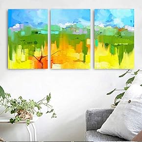 signwin 3 Piece Canvas Wall Art Abstract Forest...