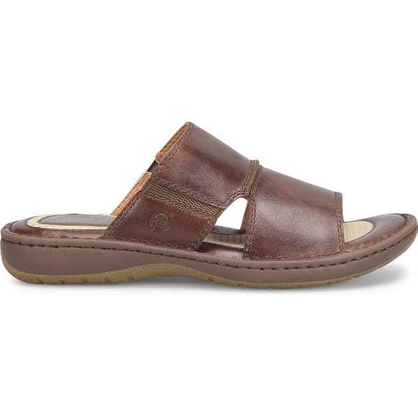 Born Men\'s Flores Full Grain Leather Slip-On Sandal Camel Brown Slide Sz 12 M Flores | Born Shoes main image 2