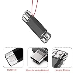 Vansuny 2 Pack 128GB USB C Flash Drive 2 in 1 OTG