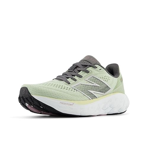 New Balance Women's W880V14 Running Shoe, Natural Mint/Silver Metallic/Ice Wine, 5.5 Narrow
