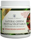 Pinnacle of Wellness Natural Greens Fruits & Vegetables Superfood Powder  Berry Flavor - 30 Servings 8.5oz (240g)