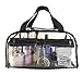 Rough Enough NFL Stadium Approved Durable Fashion Clear Travel Toiletry Bag Transparent Makeup Case Cosmetic Pouch Bathroom Accessories Beach Shower Holder with Handle for Women Home Sport Outdoor