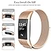 SWEES Milanese Loop Bands Compatible Fitbit Charge 2, Stainless Steel Metal Magnetic Closure Clasp Wristband Strap Replacement Fitbit Charge 2 Fitness Tracker Small Women,Black, Rose Gold, Silver