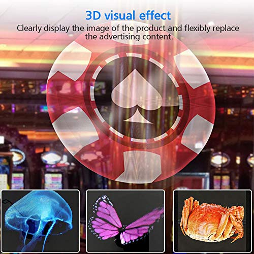 image for Mugast 3D Hologram Advertising Projector Fan with 8GB TF Card, 3D Visu
