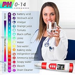 PH Meter, Digital 4 in 1 PH EC TDS Temp Meter for