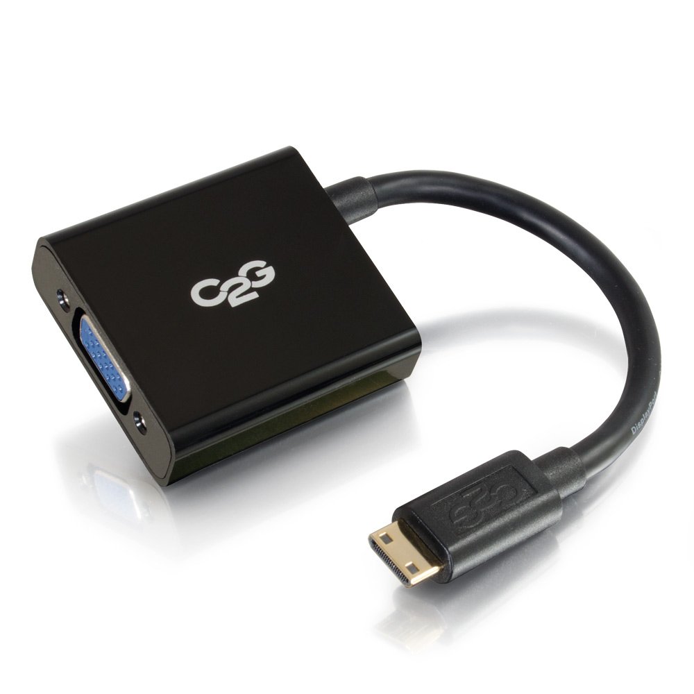 C2G HDMI® Male to VGA Female Adapter - Full HD 1080p HDMI to VGA Dongle - Black