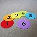 Aaskuu Carpet Spot Markers with Numbers 1-36 for Teachers and Kids, Classroom Floor Circles Dots Rug Mats for Kindergarten Preschool Organization, 4 Inch 36 Pack
