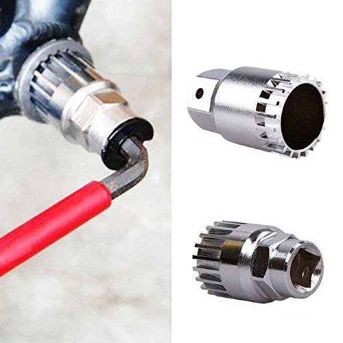 Gimiton Bike Crank Extractor Bottom Bracket Removal Remover Tool Puller Mountain Bike Crank Disassembly Tool Hand Cycle Puller Bike Tool (2pcs/Silver)