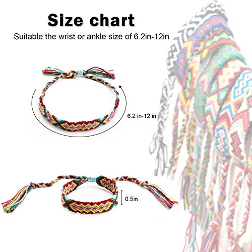 image for SYOSIN-HL SYOSIN Nepal Woven Friendship Bracelets, Colored Braided Bra