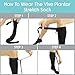 Plantar Fasciitis Sock by Vive - Night Sock for Achilles Tendonitis & Heel Pain Relief - Support Stretch Therapy