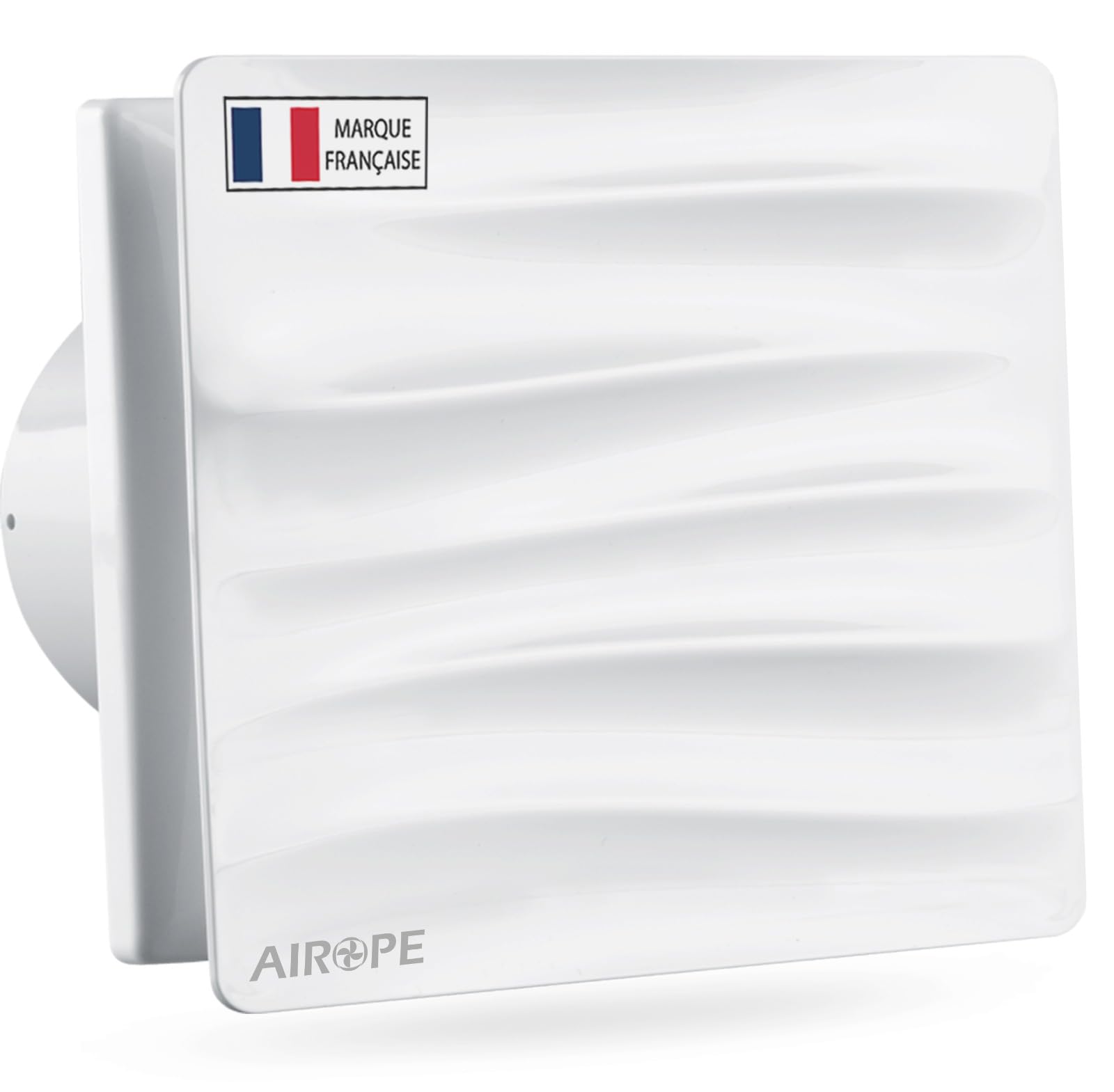 Airope - 100 mm Air Extractor Fan with Non-Return Valve, 92 m3/h, VMC, Modern Design and Aesthetic Appearance for Bathroom, Kitchen, Office, Toilet, Silent, 5 Year Warranty