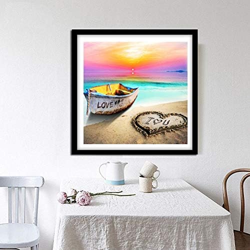 Diamond painting kit with adhesive canvas and colorful diamond ornaments, worth $4.89.