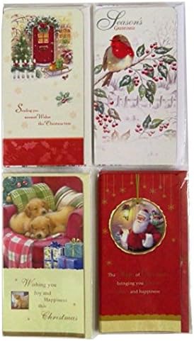 Christmas Money and Voucher Wallets with Envelopes - Pack of 4 - Different Designs
