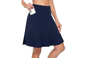 Viracy Women's 20" Knee Length Skorts Skirts for Women Tennis Athletic Golf Long Skort with Pockets UV Protection High Waist