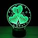 LEDMOMO 3D I Love You Heart Night Light 7 Color Changing Illusion Lamp with Touch and Remote Control for Home Bedroom Nurery Decor,Perfect for Kids Girls Lover Valentine