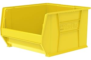 Akro-Mils 30283 Super-Size AkroBins Plastic Storage Bins, Space-Saving Stackable Bins for Garage Organization Bins, Classroom Organization, Warehouses, 20-Inch L x 18-Inch W x 12-Inch H, Yellow, 1-Pack