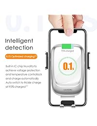 Soporte de cargador de coche inalámbrico, con abrazadera automática, 10 W 7,5 W 5 W, carga rápida Qi, soporte de ventilación de coche compatible con iPhone XS XS Max XR X 8 8Plus Samsung Galaxy S10   S9   S8  S8