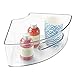 mDesign Kitchen Cabinet Lazy Susan Storage Organizer Bin with Front Handle - Small Pie-Shaped 1/4 Wedge, 4