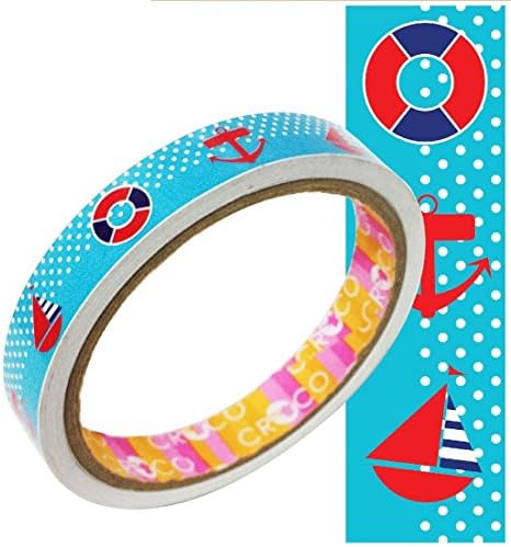 Chic CROCO Glossy Printed Sticker Roll, Nautical Sea Anchor