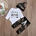 3PCS Newborn Baby Boys Cute Little Brother Romper+Camouflage Pants+Hat Outfits Set (0-6 Months, A1-camo)