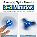 LYNEC Fidget Spinner Tri-Spinner EDC Focus Toy for Kids & Adults - Best Stress Reducer Relieves ADHD Anxiety Boredom Metal Bearing (Blue)
